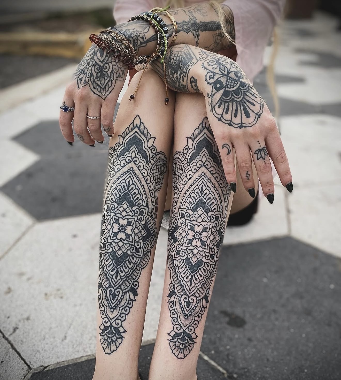 Ornamental mandala tattoo by Mathilde