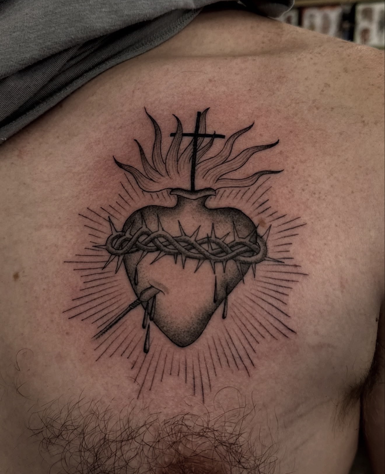 Fine line black and gray by Keith