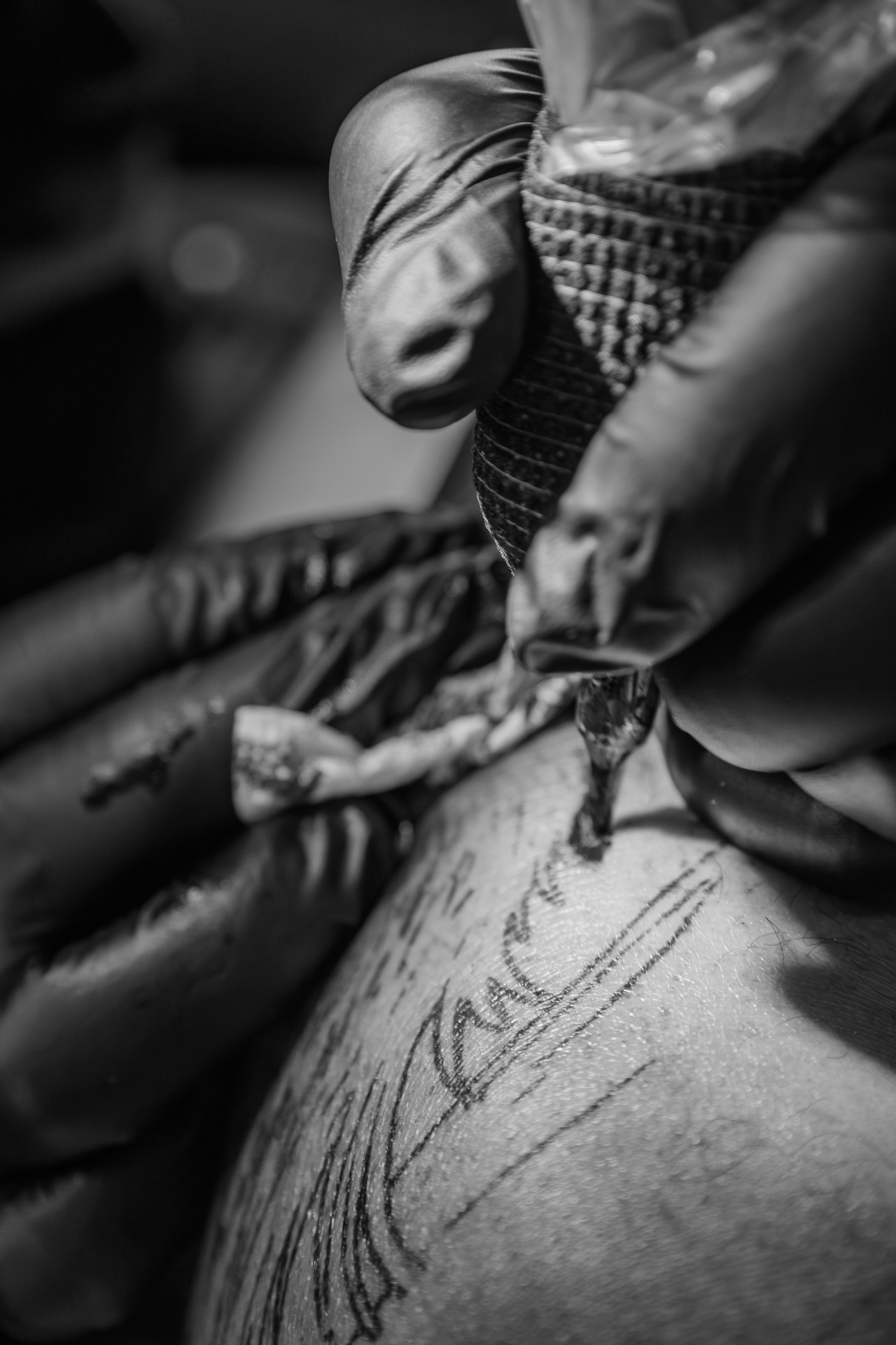 Tattoo being done at Atomic Tattoos in Brandon Mall