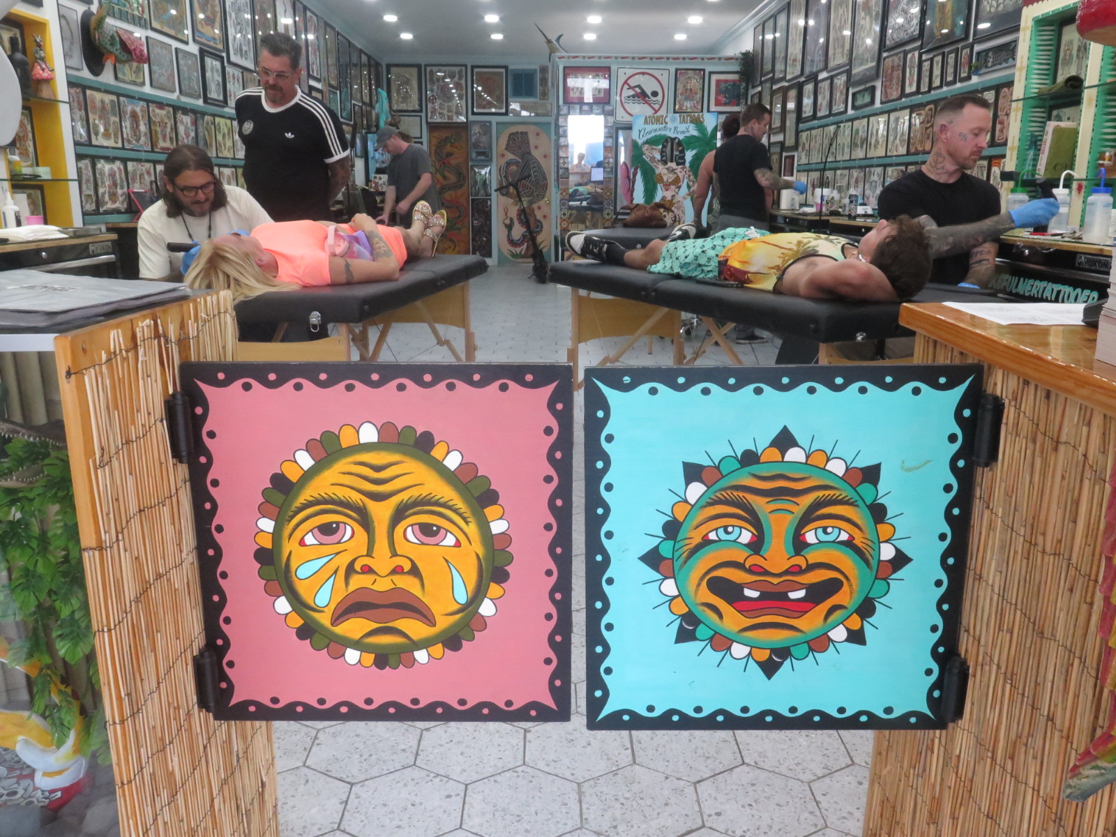 Atomic Tattoos Clearwater Beach tattoo area